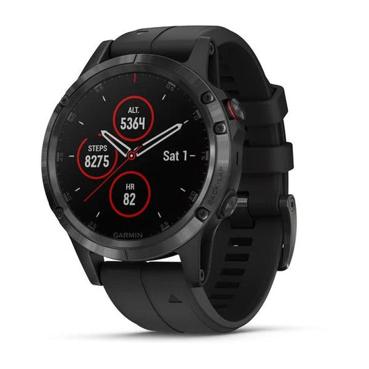 fēnix® 5 Plus Sapphire, Black with Black Band - Ringtails and Tall Tales Hunting, Dog Supply, and Taxidermy